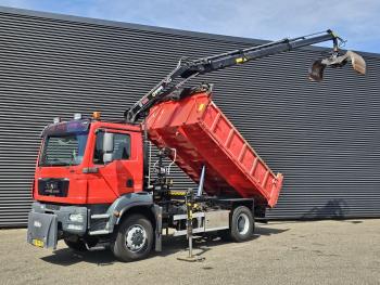 MAN TGM 18.250 / 4X4 / EEV / HIAB CRANE + TIPPER / SPRING